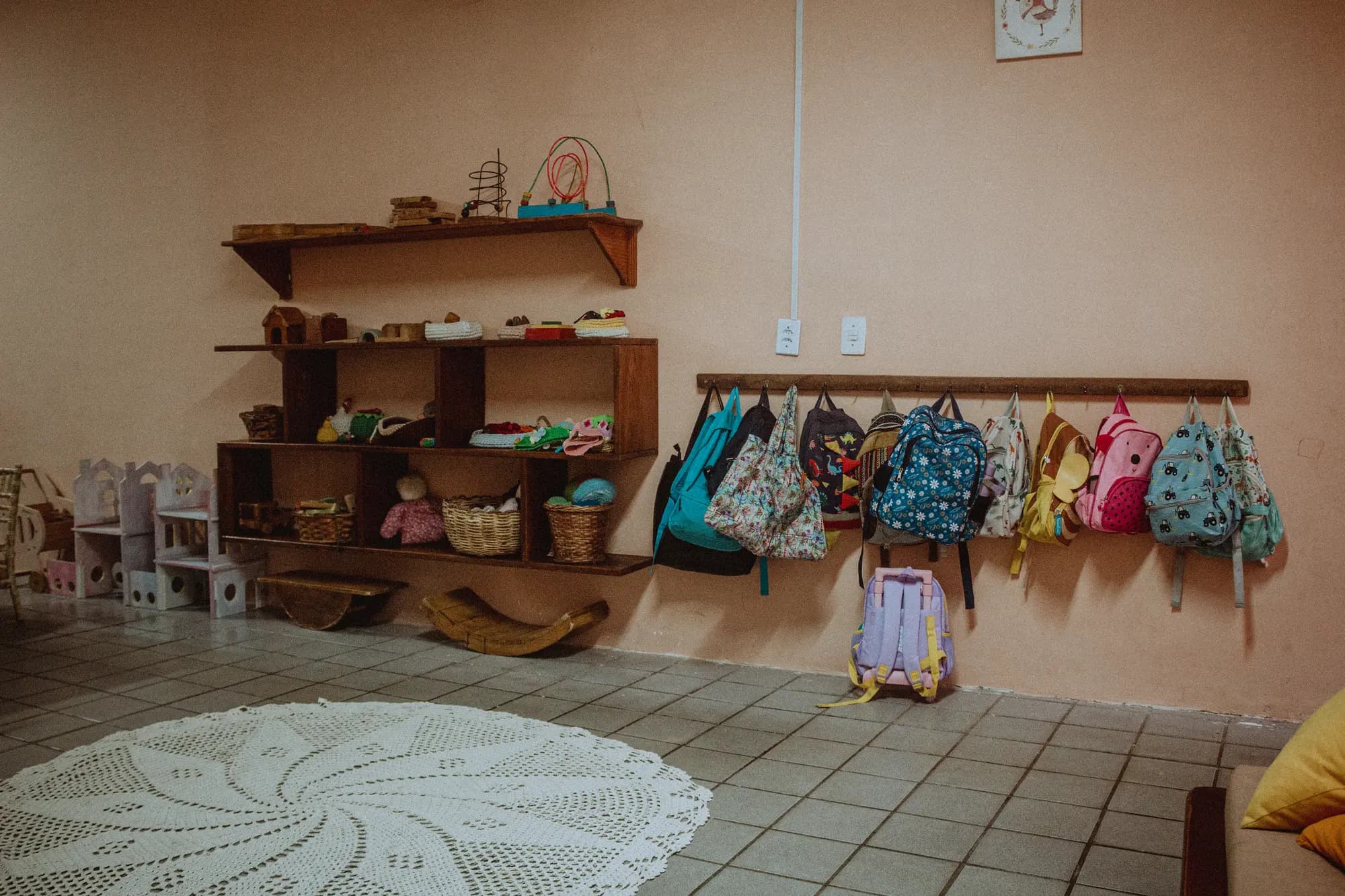 Sala de aula ambiente acolhedor